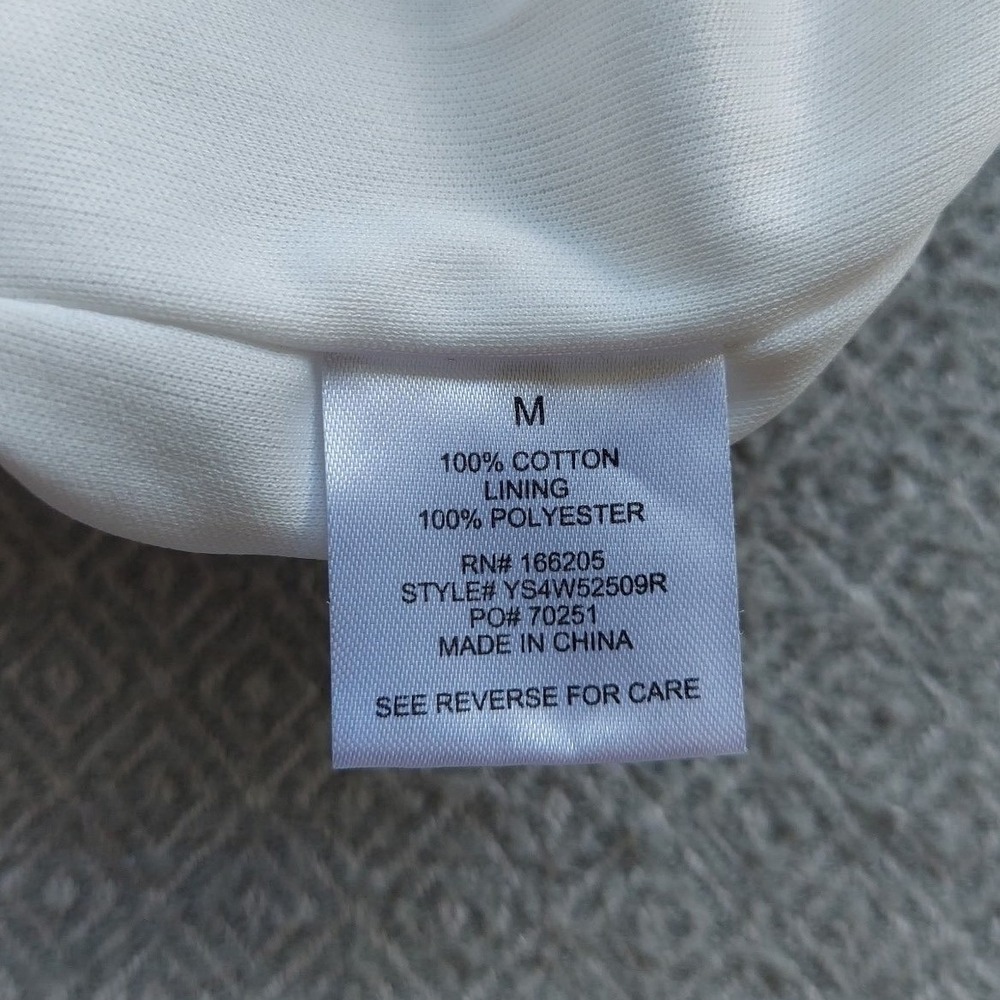 Lucky Brand Dress Womens Medium White YS4W52509R Maxi Tiered Cotton Smocked Back - Picture 3 of 6